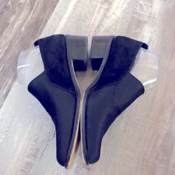 Donald J Pliner black stretchy fabric front suede back slip on loafers US 7.5 - Picture 4 of 10